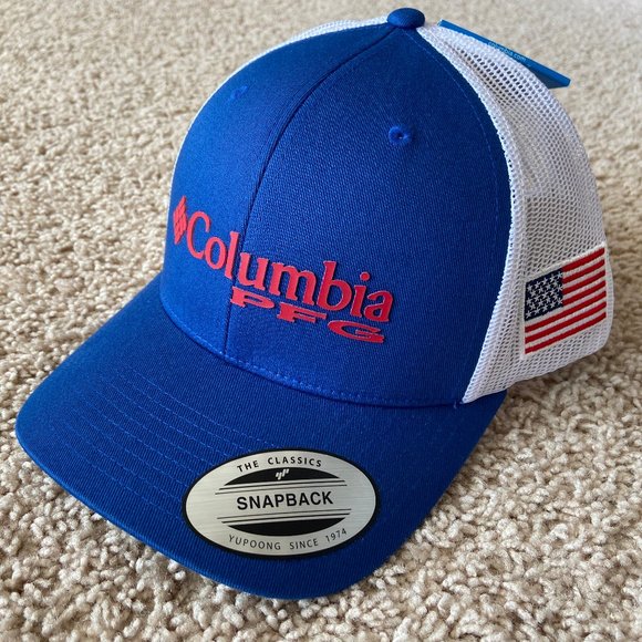 Columbia Other - Columbia PFG USA Flag Mesh Snapback Cap